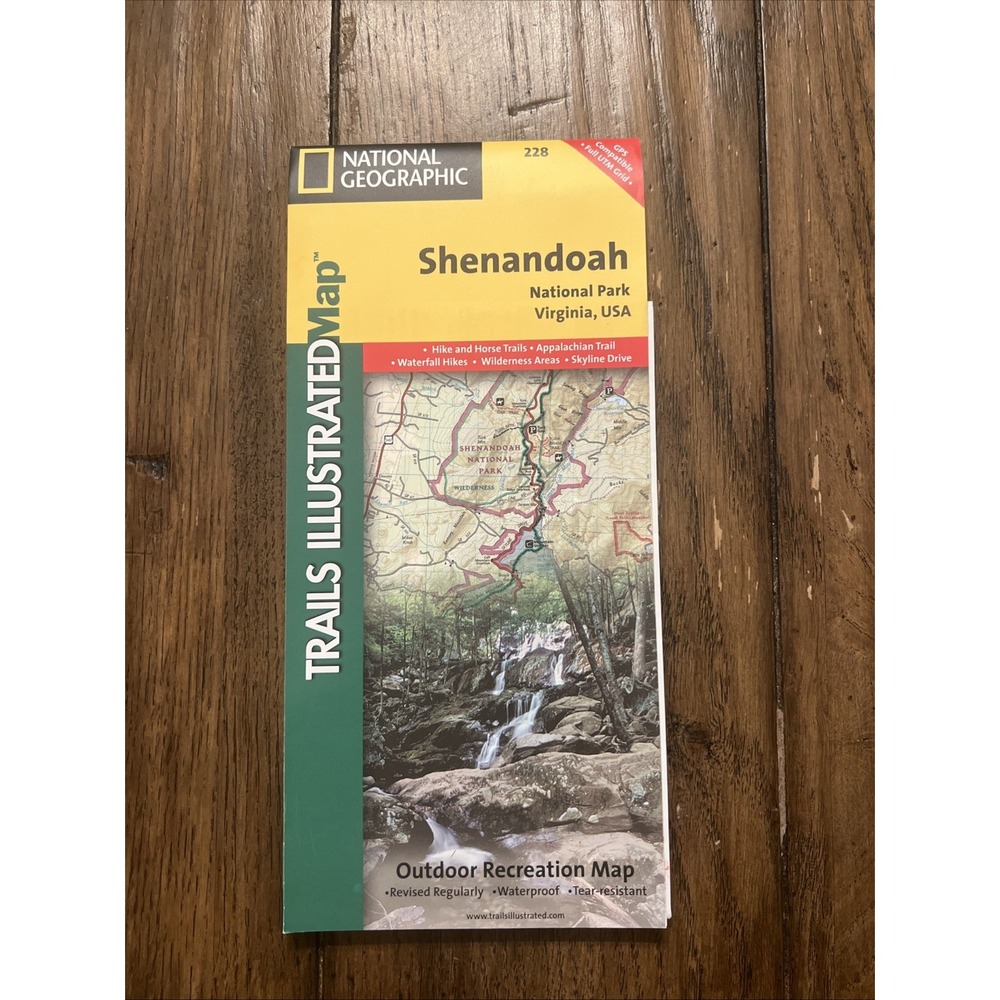 National Geographic Map Of Shenandoah National Park - Virginia